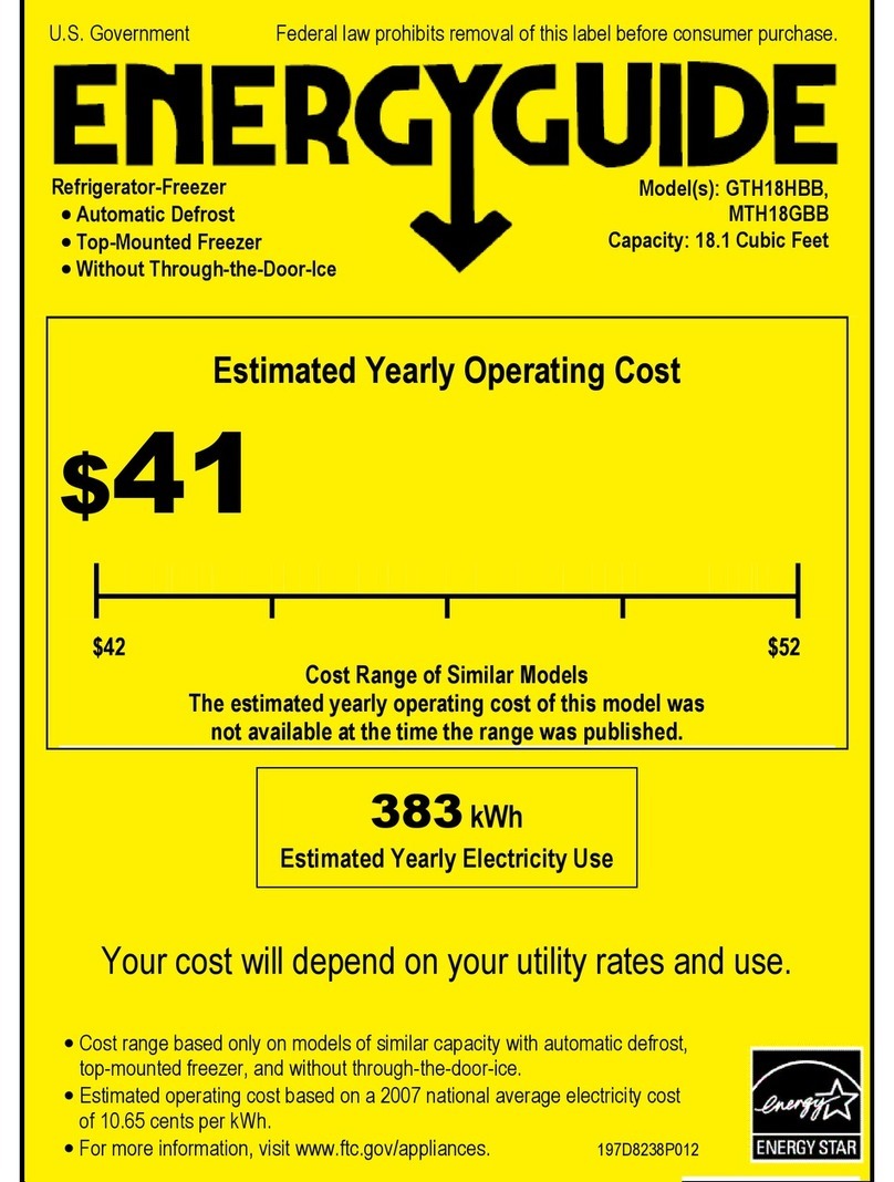 GE ENERGY STAR GTH18HBBCC Assembly instructions