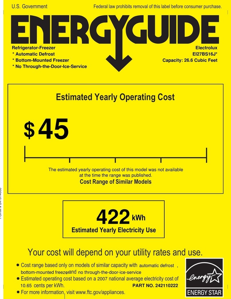Electrolux EI27BS16J S Energy guide