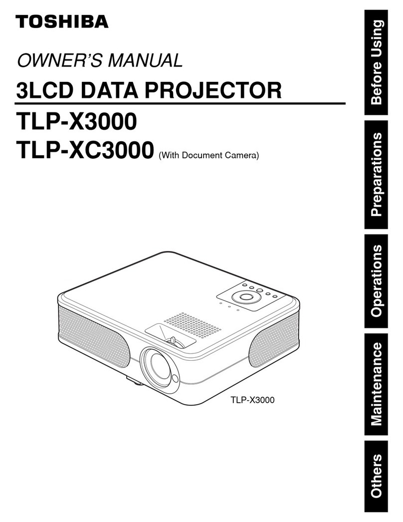 Toshiba X3000AU - XGA LCD Projector owner's manual