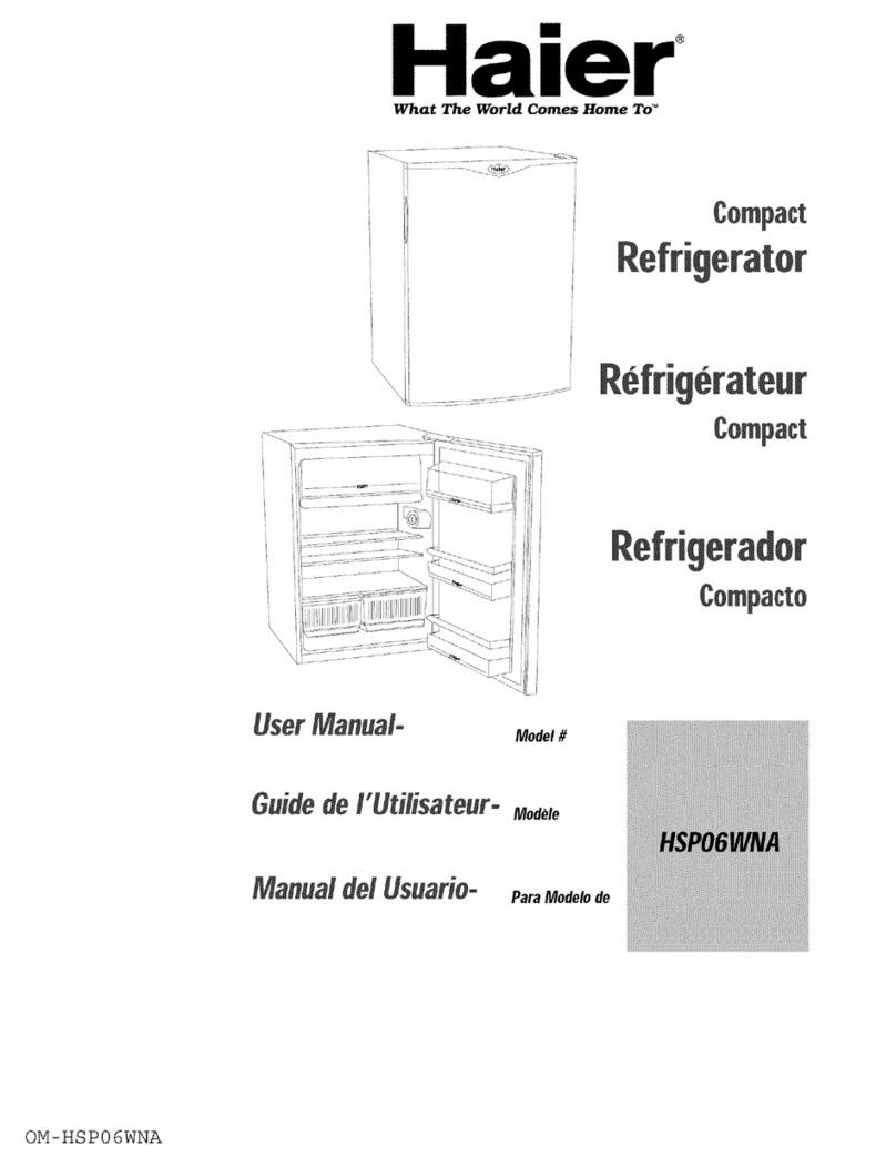 Haier 9587 - 5.8 cu. Ft. Compact Refrigerator User manual