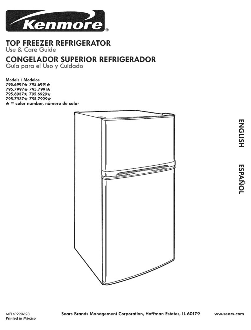 Kenmore 7997 - 19.0 cu. Ft. Top Freezer Refrigerator User manual