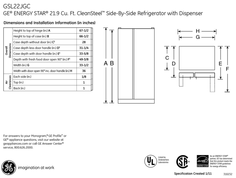 GE GSL22JGCLS Manual