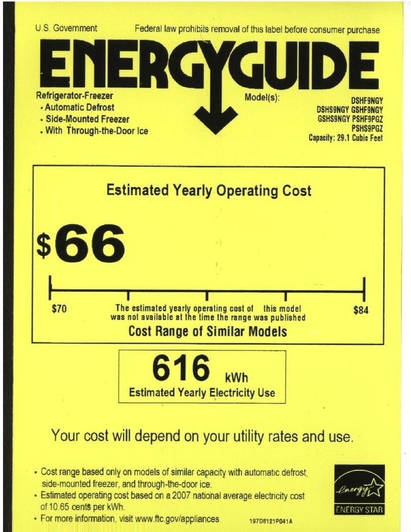 GE ENERGY STAR GSHF9NGYWW Assembly instructions