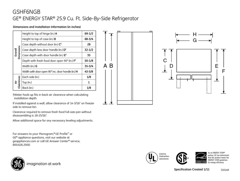 GE GSHF6NGBBB Manual