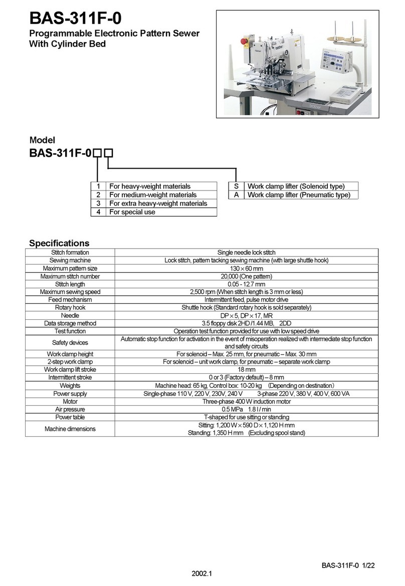 Brother BAS-311F-0 User manual Brother BAS-311F-0 User manual