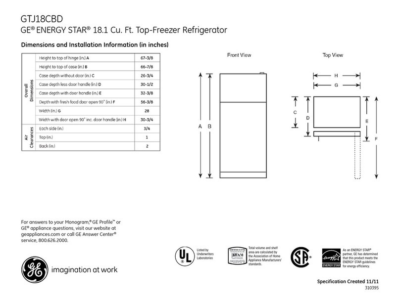 GE GTJ18CBDSA Manual