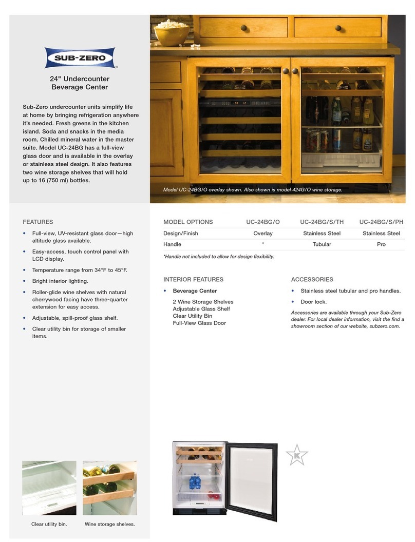 Sub-Zero UC-24BG User manual Sub-Zero UC-24BG User manual