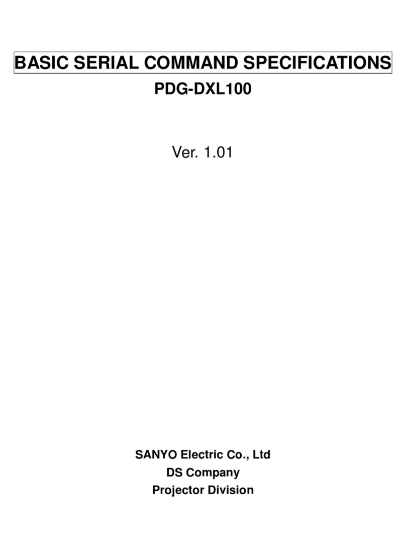Sanyo PDG-DXL100 - XGA DLP Projector Installation instructions Sanyo PDG-DXL100 - XGA DLP Projector Installation instructions