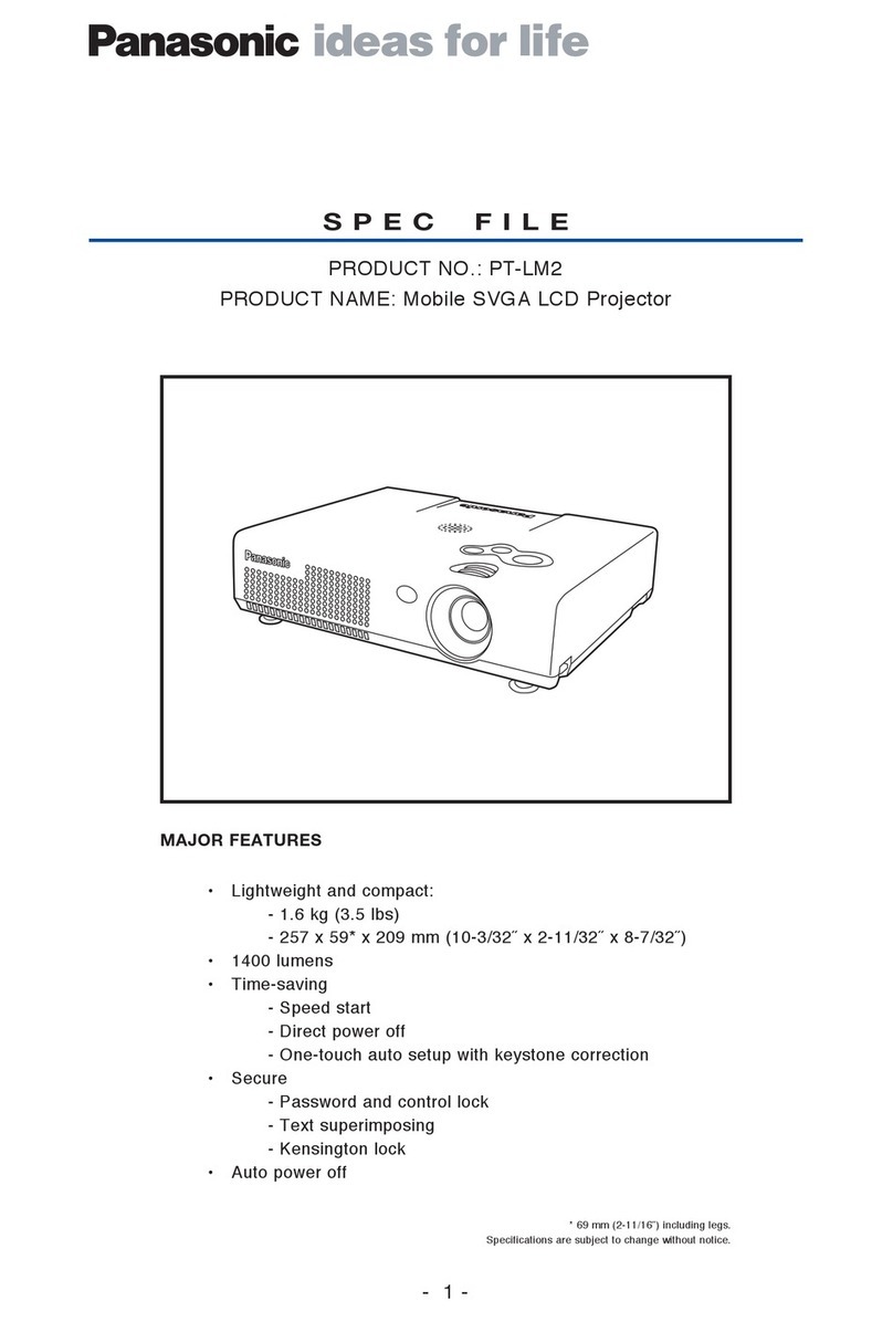 Panasonic PT-LM2U User manual