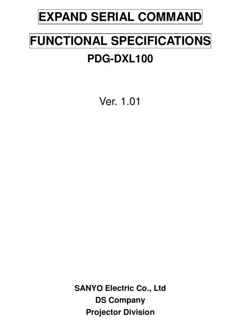Sanyo PDG-DXL100 - XGA DLP Projector User manual