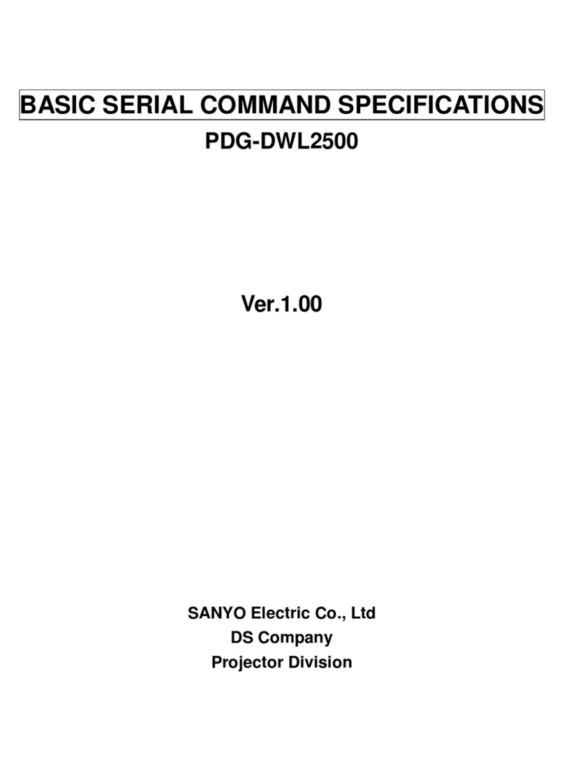 Sanyo PDG-DWL2500 - 2500 Lumens User manual