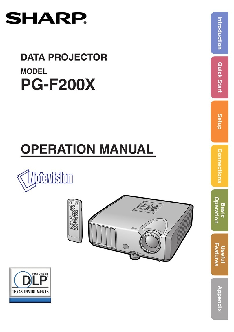 Sharp PG-F200X - Notevision XGA DLP Projector User manual