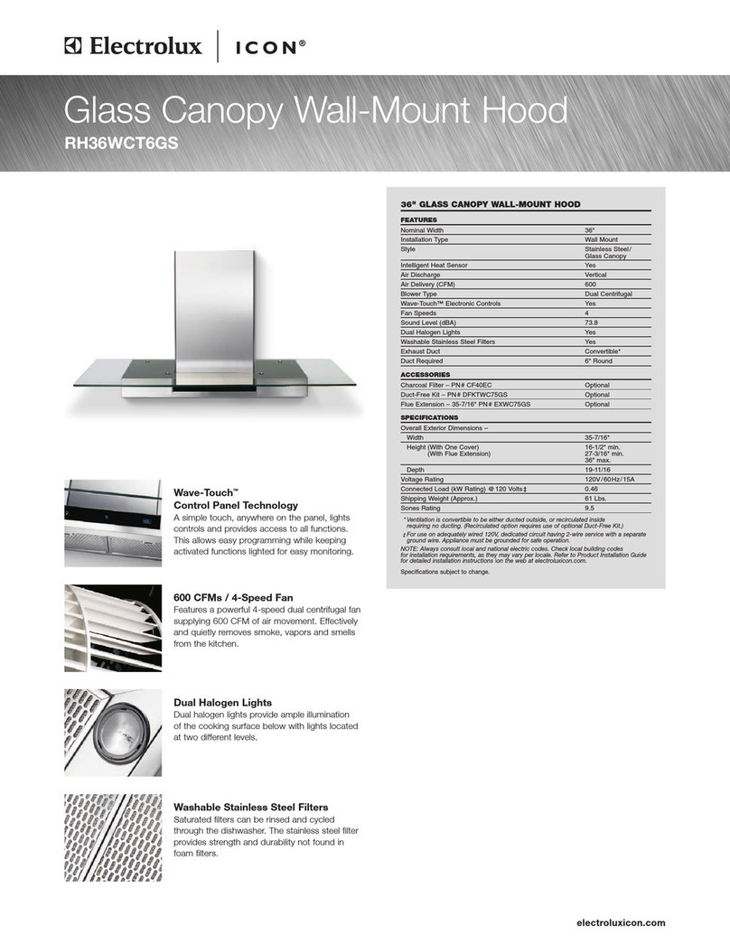 Electrolux ICON RH36WCT6GS Product specifications