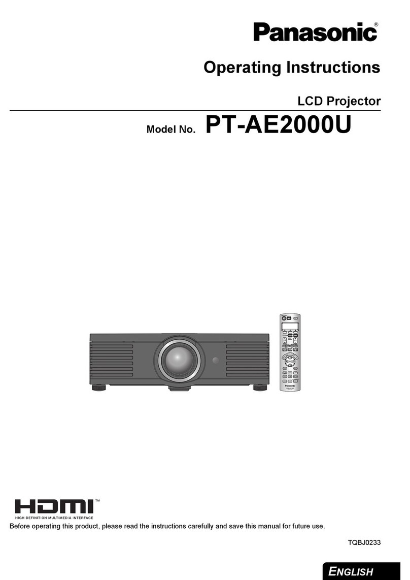 Panasonic PT-AE2000 User manual