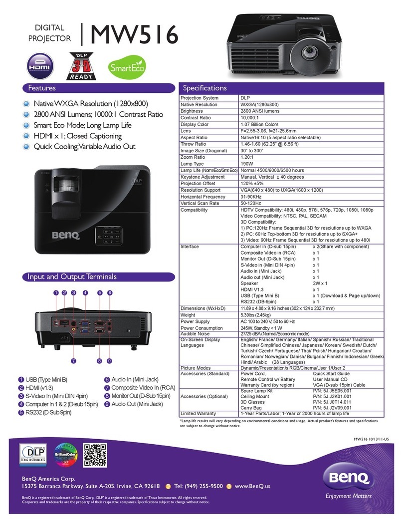 BenQ MW516 User manual