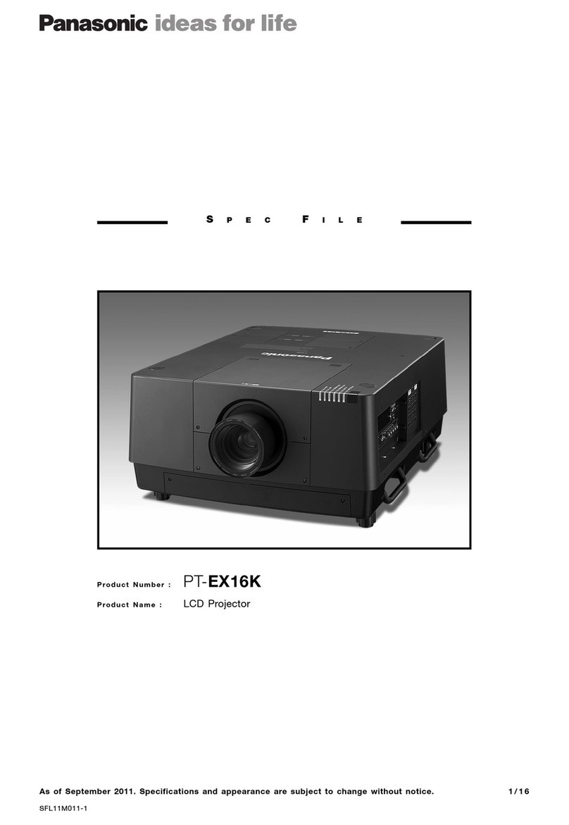 Panasonic PT-EX16K User manual