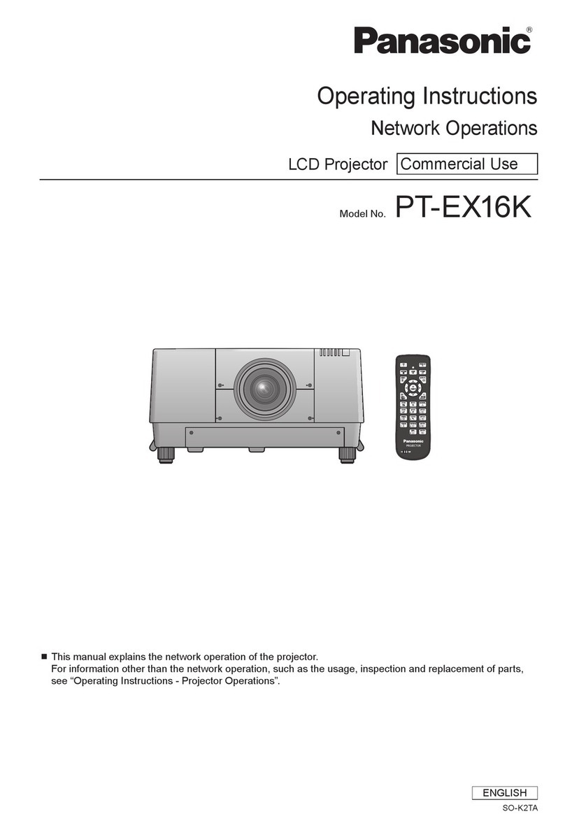 Panasonic PT-EX16K operating instructions