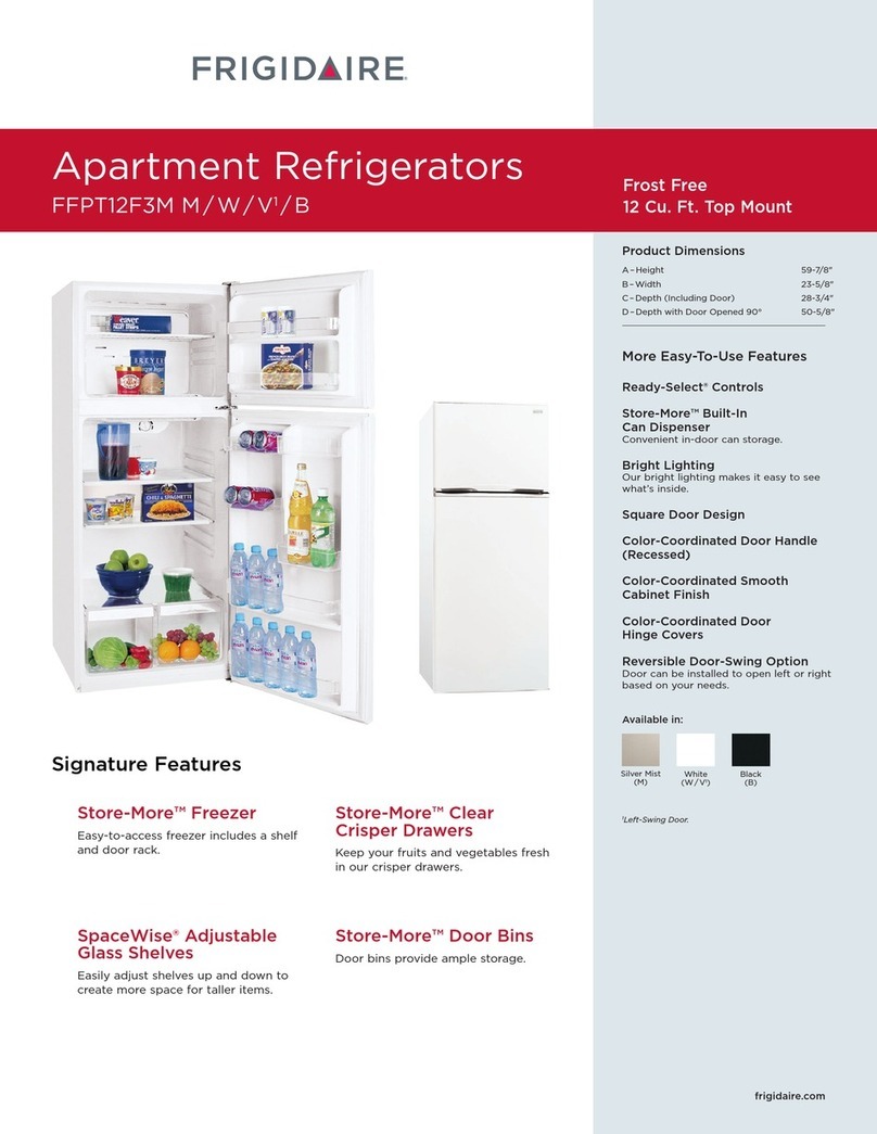 Frigidaire FFPT12F3MB Product specifications
