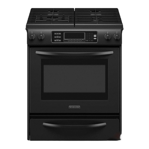 KitchenAid KGSS907SBL - 30" Slide-In Gas Range User manual