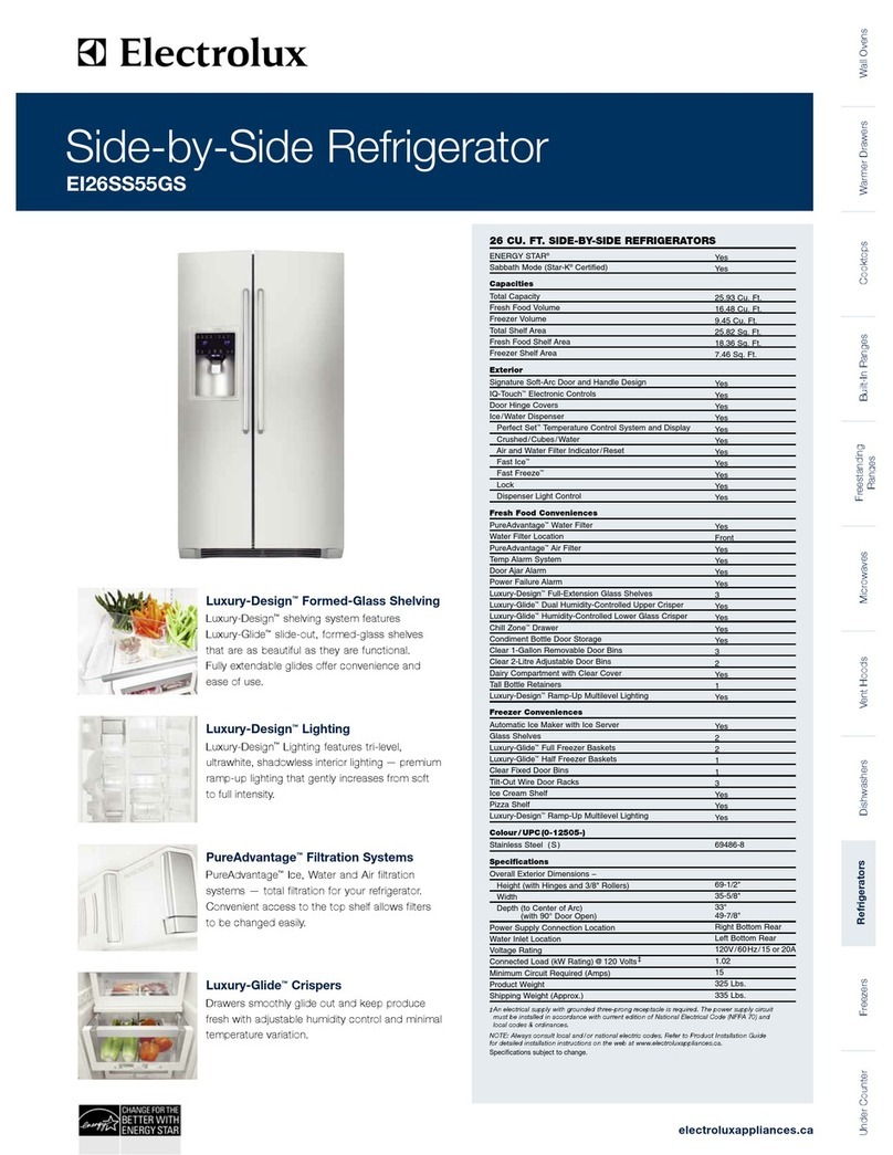 Electrolux EI26SS55GB Specifications