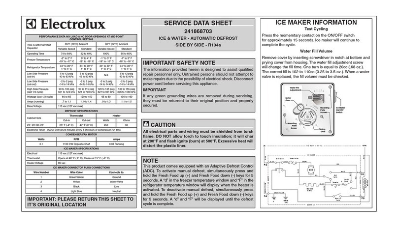 Electrolux EI23SS55H - 25.1 cu. Ft. Refrigerator User guide