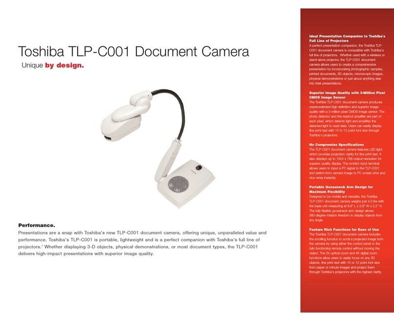 Toshiba TLP-C001U Specification sheet