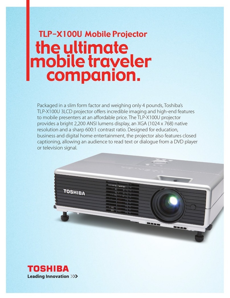 Toshiba X100U - TLP XGA LCD Projector User manual