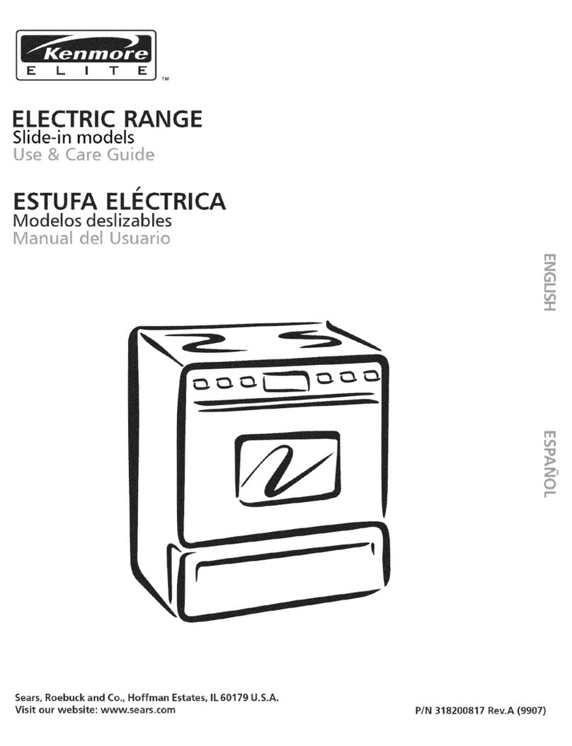 Kenmore 9991 - Elite 30 in. Induction Range User manual