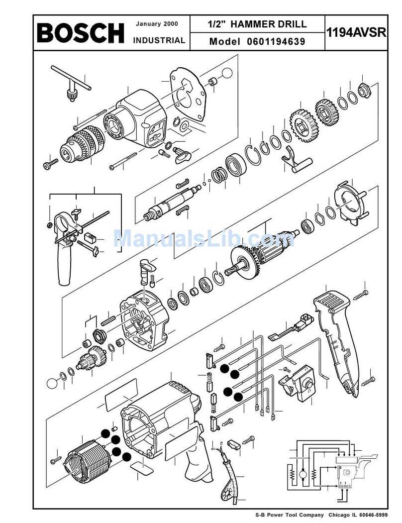 Bosch 1194AVSR - Hammer Drill 1/2in Dual Torque... parts list
