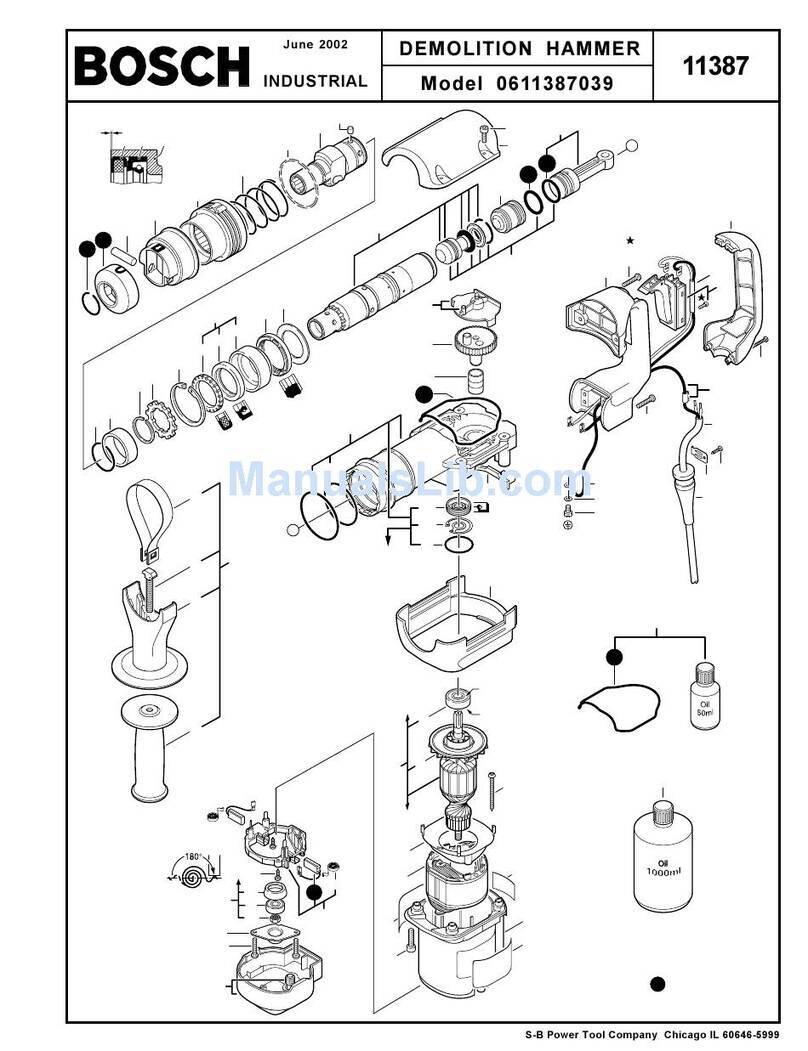 Bosch 11387 - NA Hex 3/4" Round/Hex Demolition... User manual