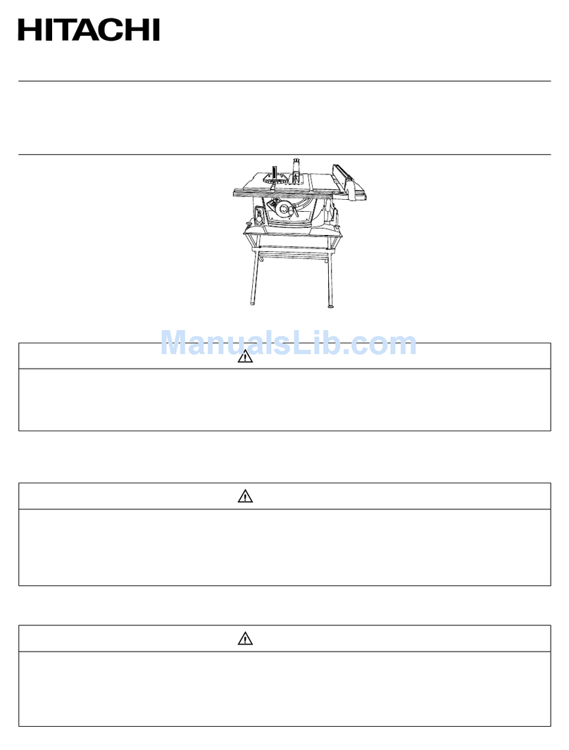 Hitachi C10RB - 10" Professional Jobsite Table Saw User manual
