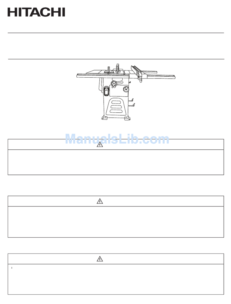 Hitachi C10LA - 10" Cabinet Saw User manual