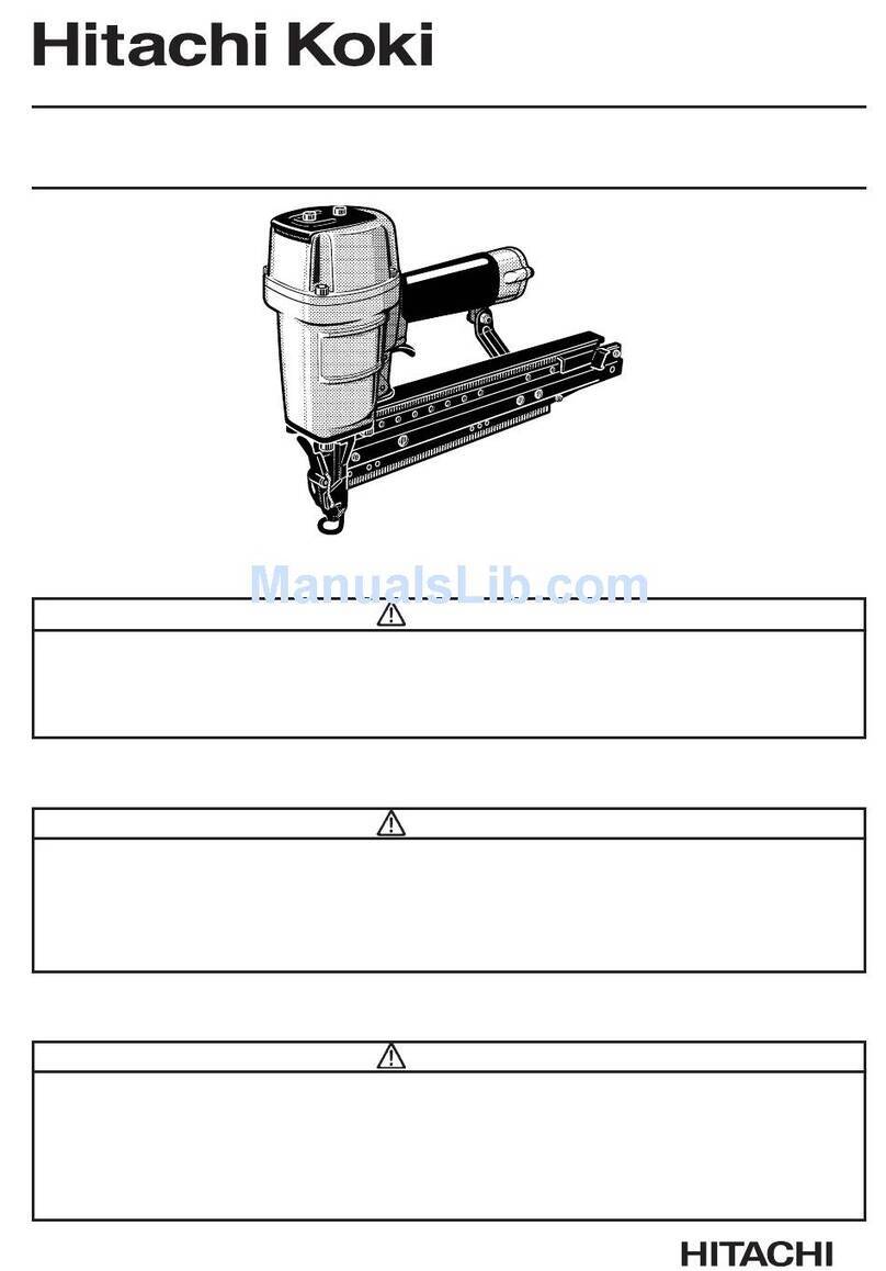 Hitachi Koki NT65A3 - Power Tools 2-1/2'' Finish Nailer instruction manual
