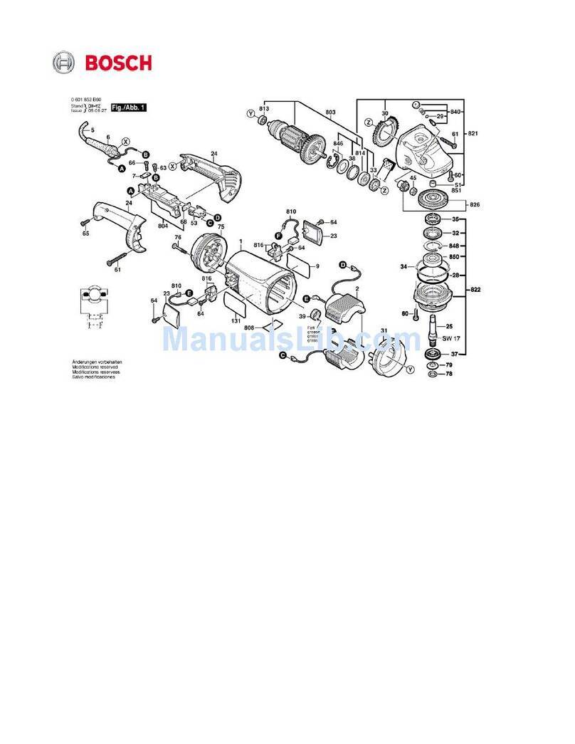 Bosch 1893-6 - 9 Large Angle Grinder parts list