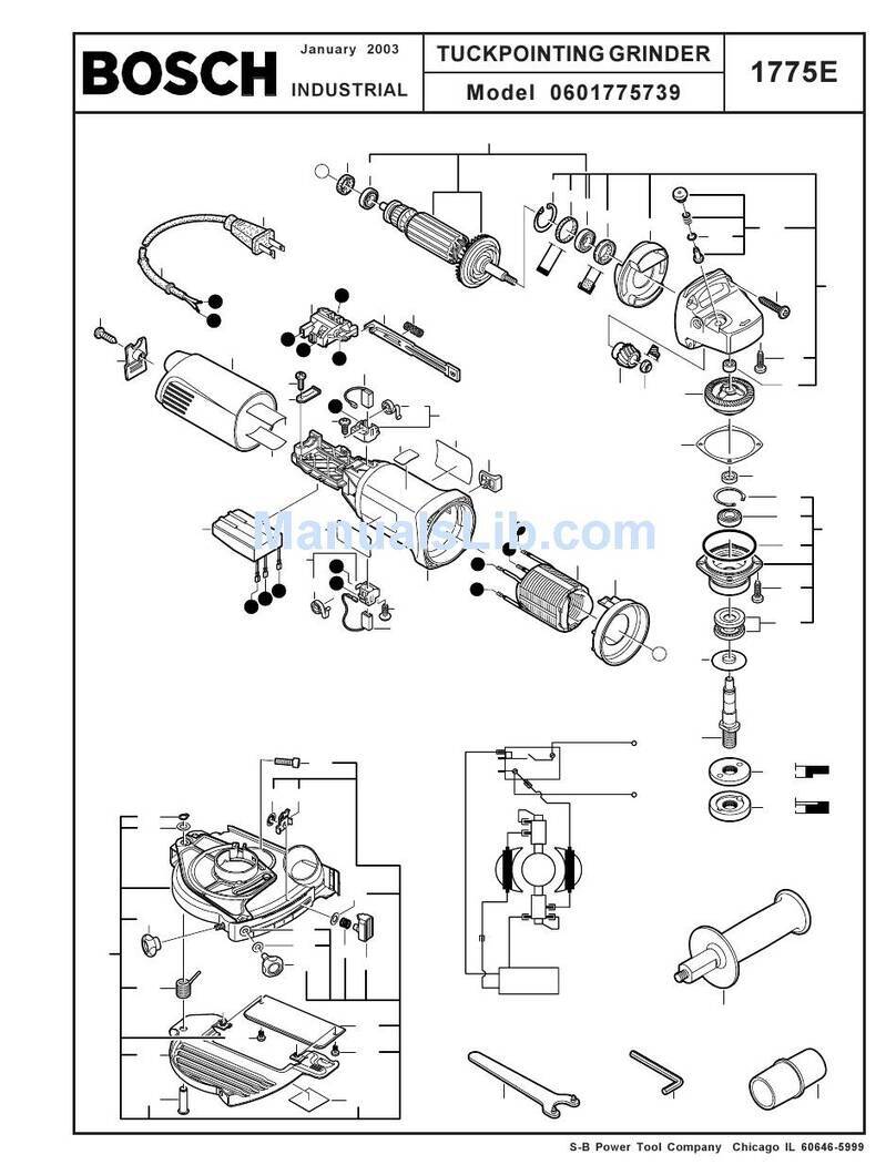 Bosch 1775E - 5" 8.5 Amp Tuckpoint Grinder User manual