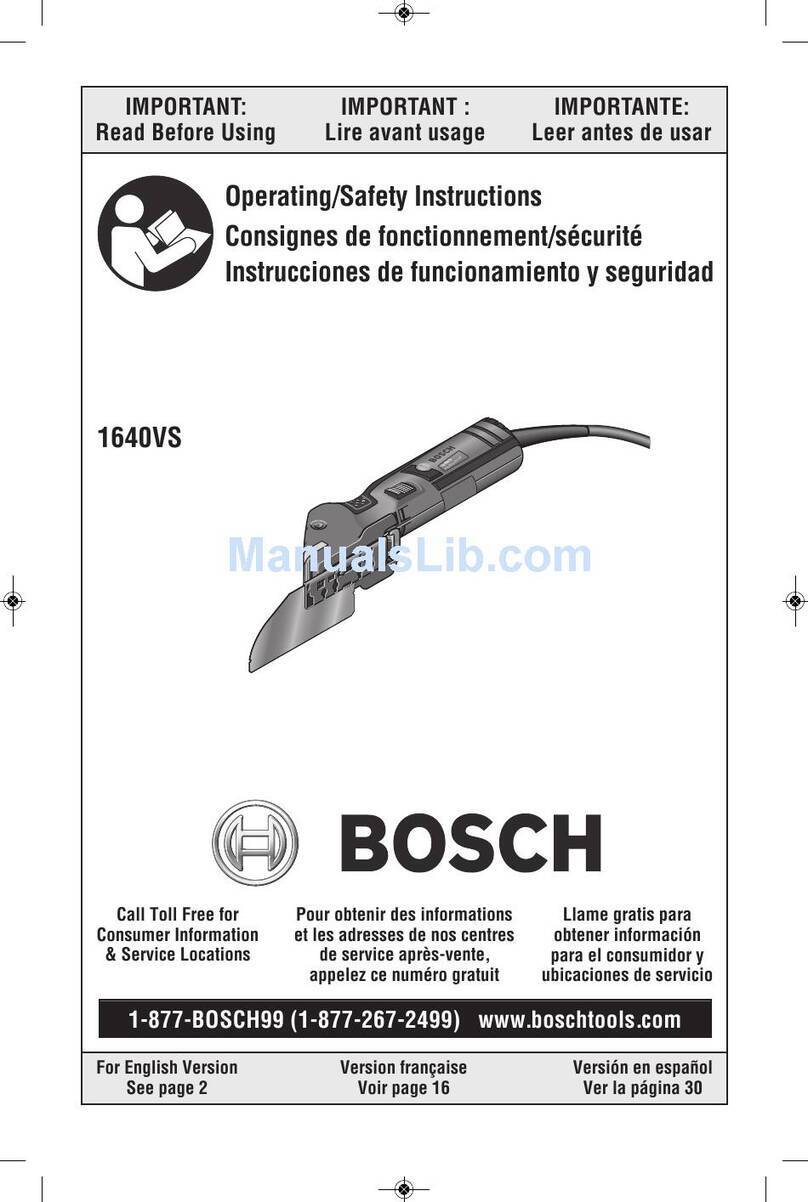 Bosch 1640VS - Flush Cut VS Miter Saw Assembly instructions