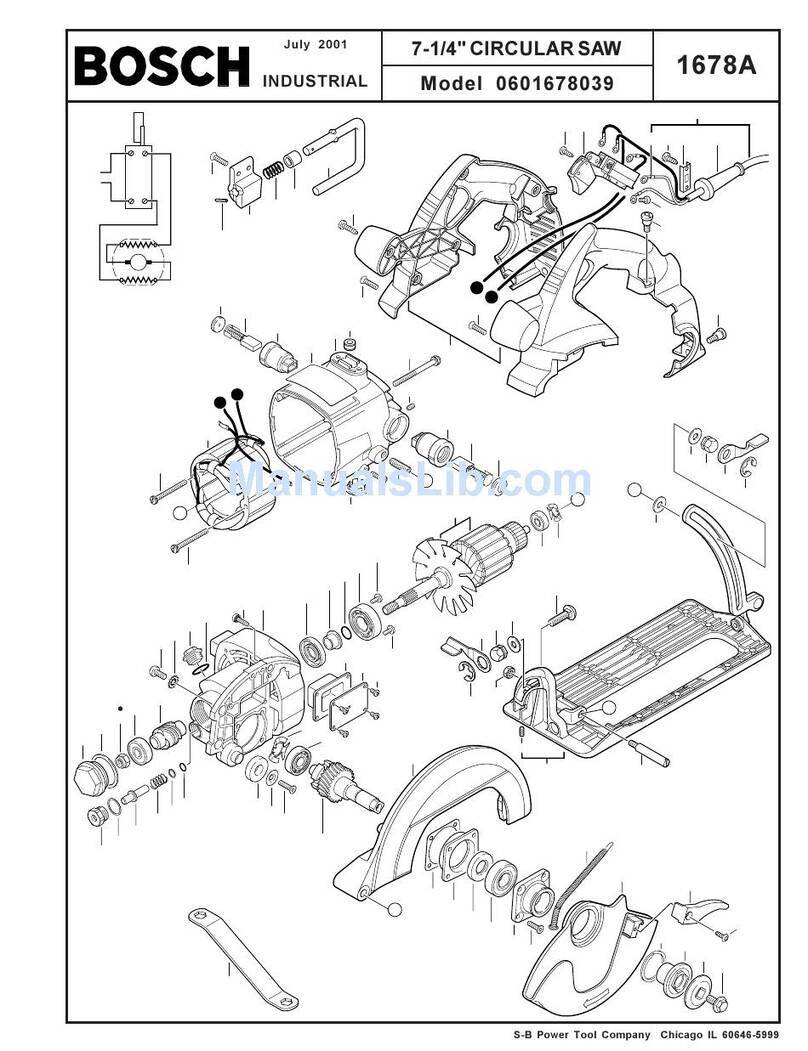 Bosch 1678 - 7-1/4" Worm Drive Saw User manual