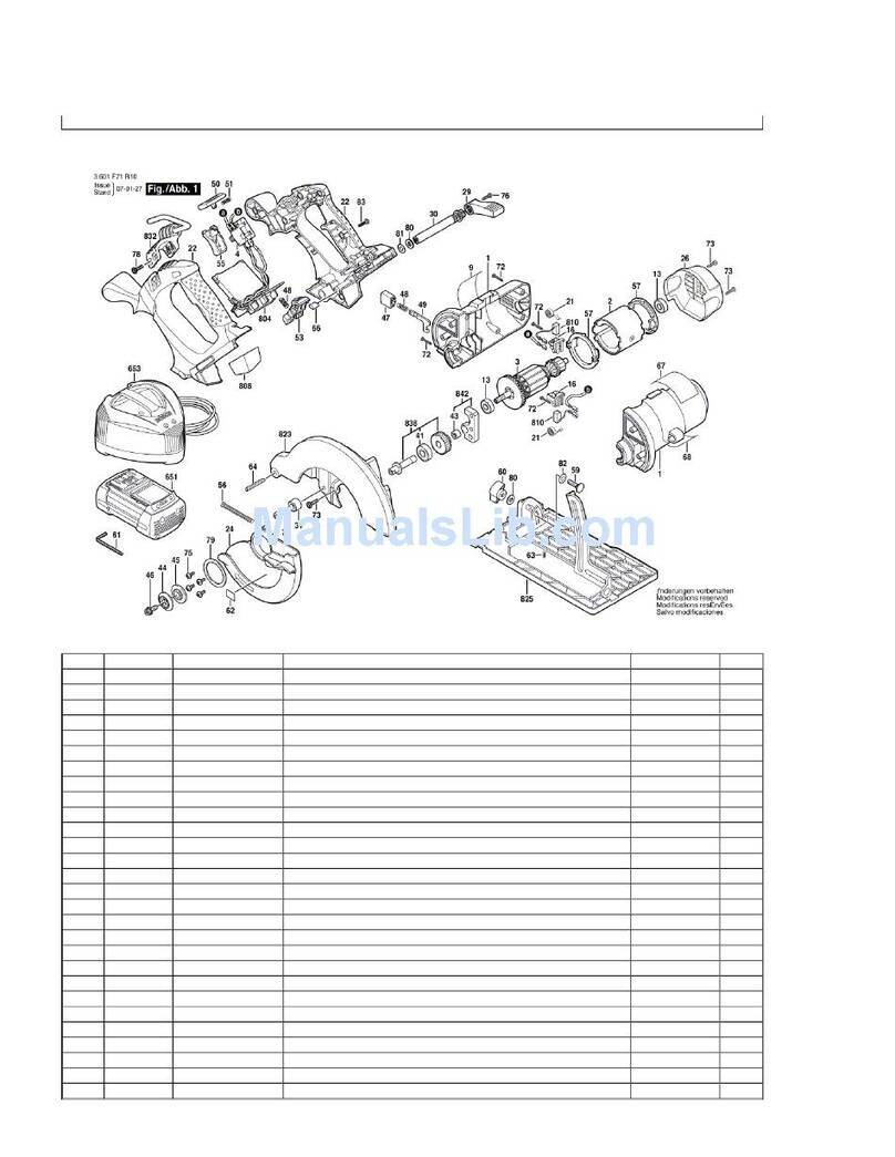 Bosch 1671K - Litheon 36V 6 1/2? Circular Saw User manual