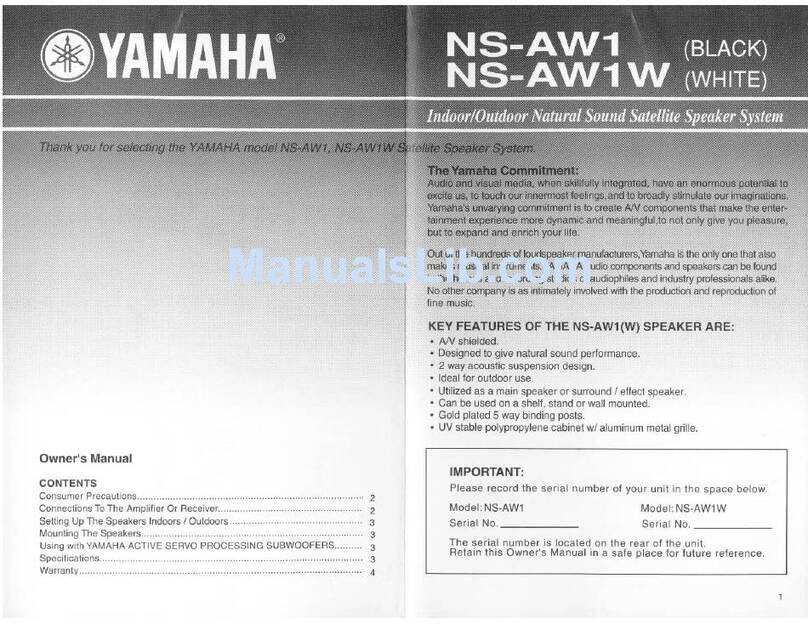 Yamaha NS-AW1 User manual