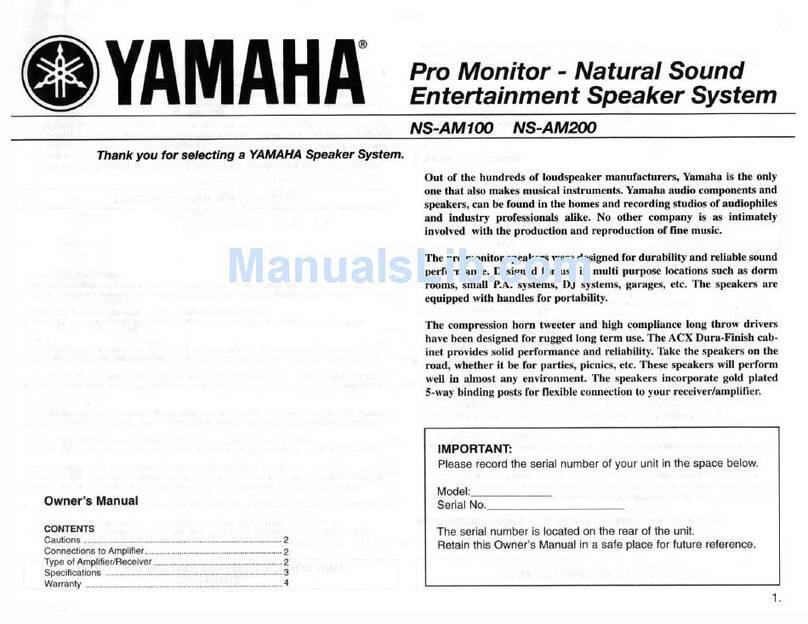 Yamaha NS-AM200 User manual Yamaha NS-AM200 User manual