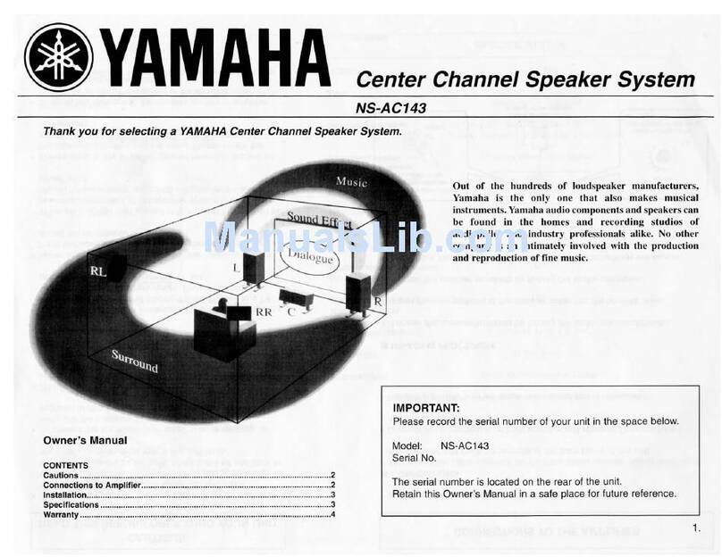 Yamaha NS-AC143 owner's manual