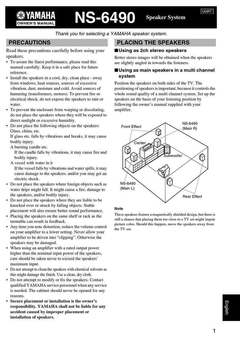 Yamaha NS-6490 owner's manual