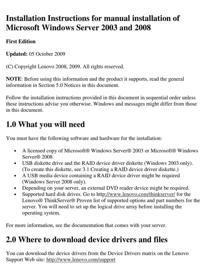 Lenovo ThinkServer RD210 User manual Lenovo ThinkServer RD210 User manual