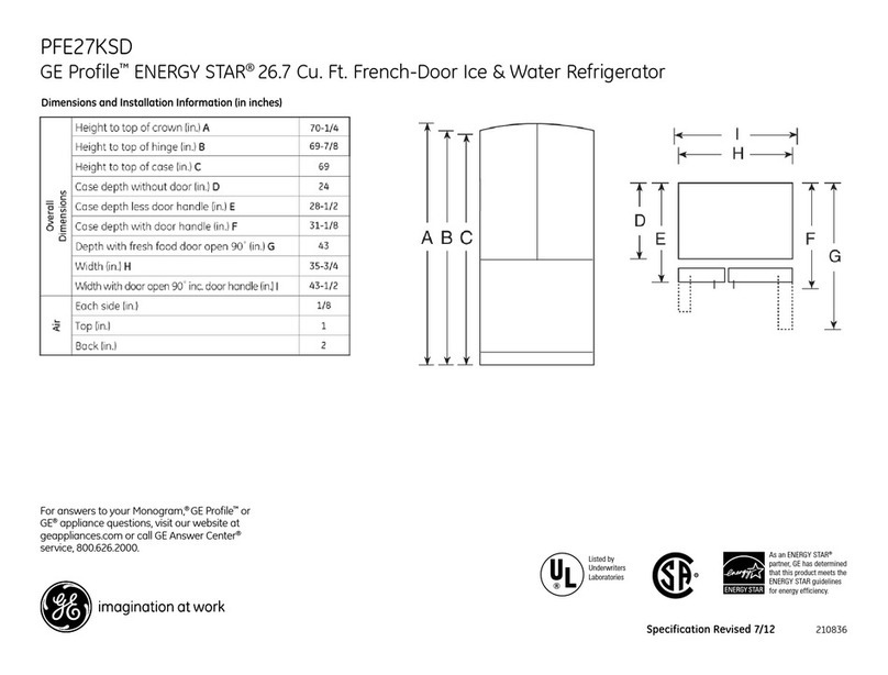 GE Profile ENERGY STAR PFE27KSDSS Manual GE Profile ENERGY STAR PFE27KSDSS Manual