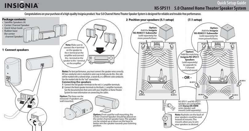 Insignia NSSP511 Quick setup guide