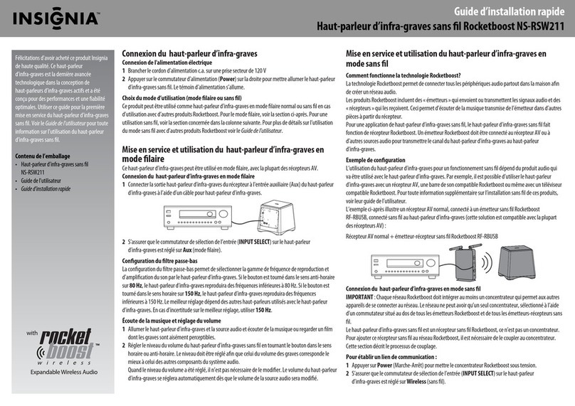 Insignia Rocketboost NS-RSW211 Guide d'installation rapide