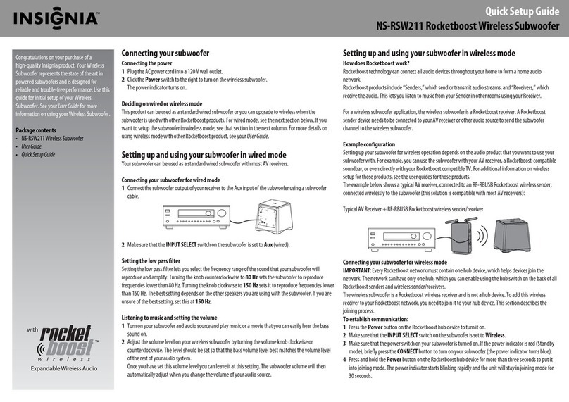 Insignia Rocketboost NS-RSW211 User manual