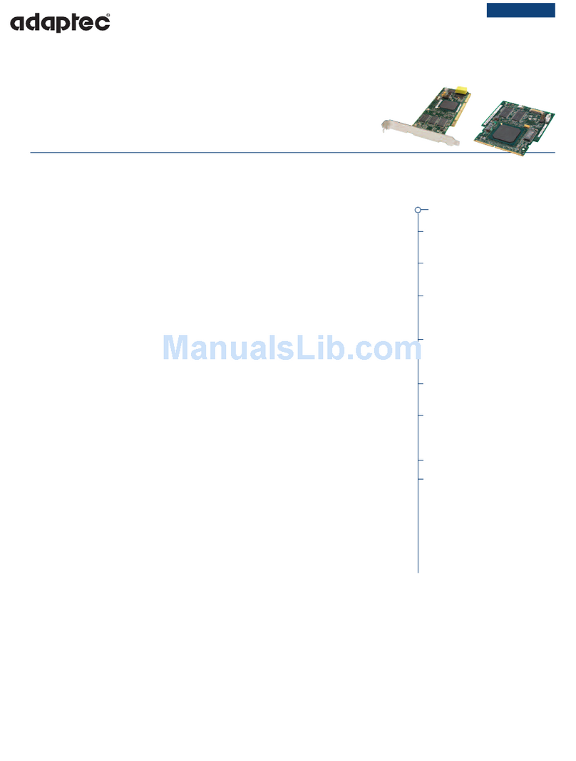Adaptec 2025ZCR - SCSI RAID Storage Controller datasheet