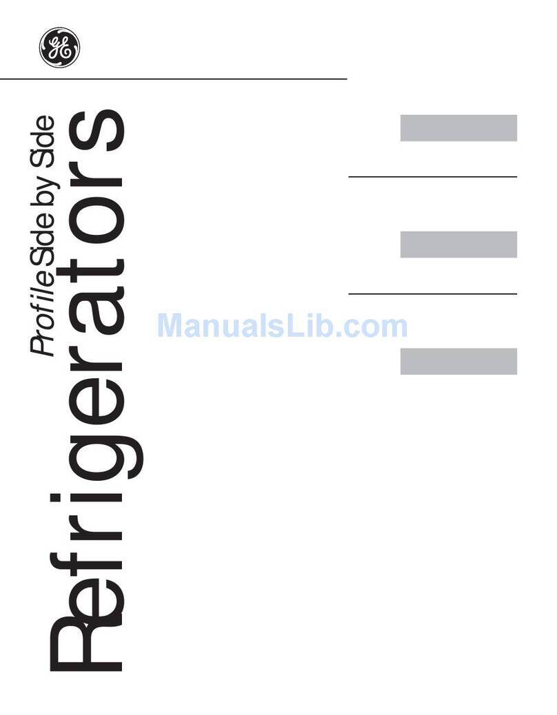 GE PSDF5RGXBB - 24.6 cu. Ft. Refrirator User manual