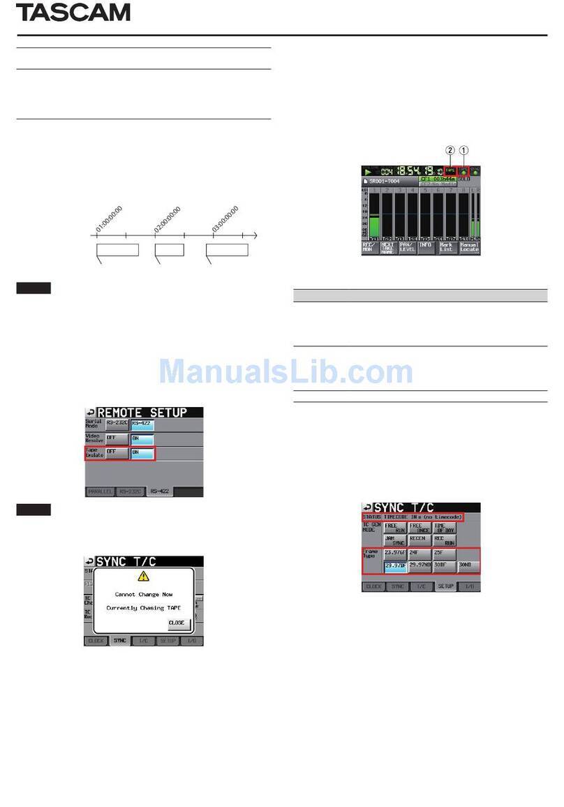 Tascam HS-8 Mounting instructions